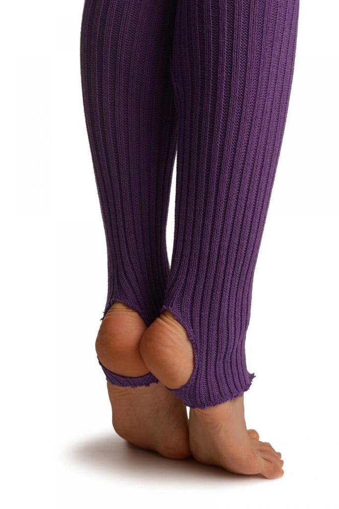Liss Kiss Heather Purple Stirrup Dance/Ballet Leg Warmers - Leg Warmers