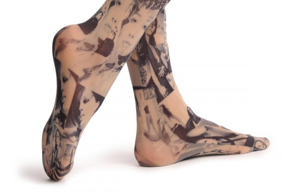 Liss Kiss Holidays Fashion Magazine Black & White - Tights