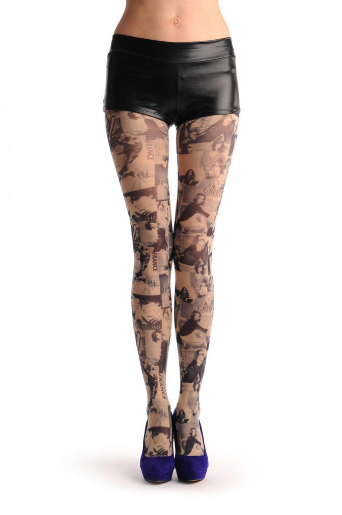 liss kiss Holidays Fashion Magazine Black & White - Tights