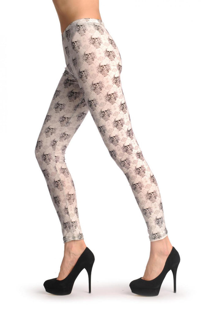 Liss Kiss Keep The Faith Vintage Small Skulls - Leggings