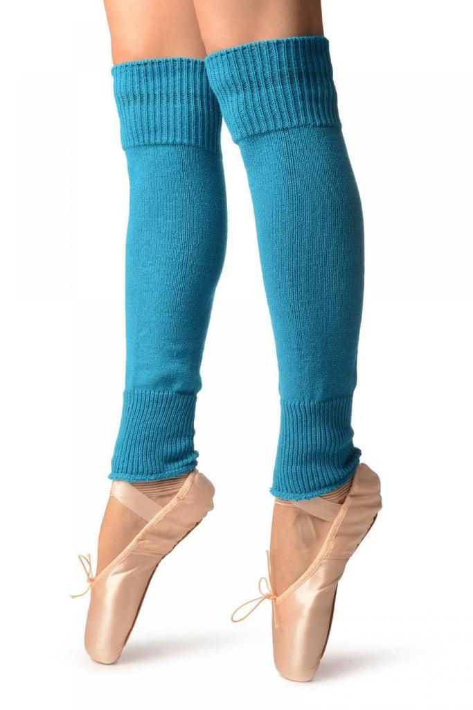 Liss Kiss Light Cerulean Blue Plain Dance/Ballet Leg Warmers - Leg Warmers
