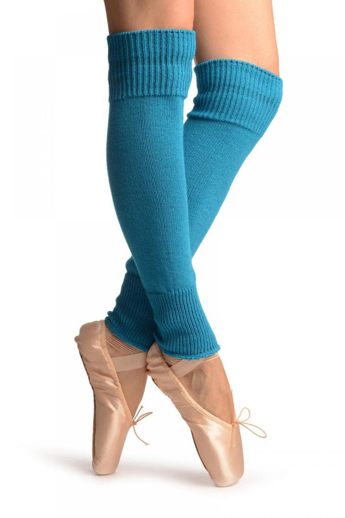 Liss Kiss Light Cerulean Blue Plain Dance/Ballet Leg Warmers - Leg Warmers