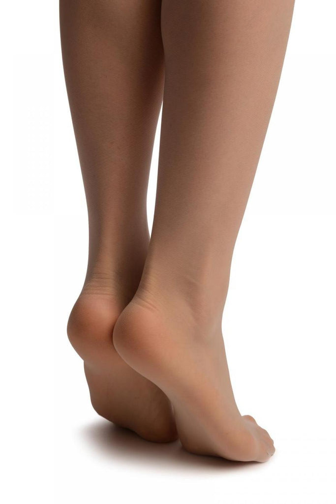 Liss Kiss Light Grey With Barocco Lace Faux Suspender Belt - Tights