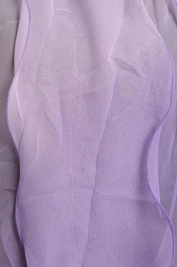 Liss Kiss Lilac & Purple Double Layered Chiffon Ombre - Scarf