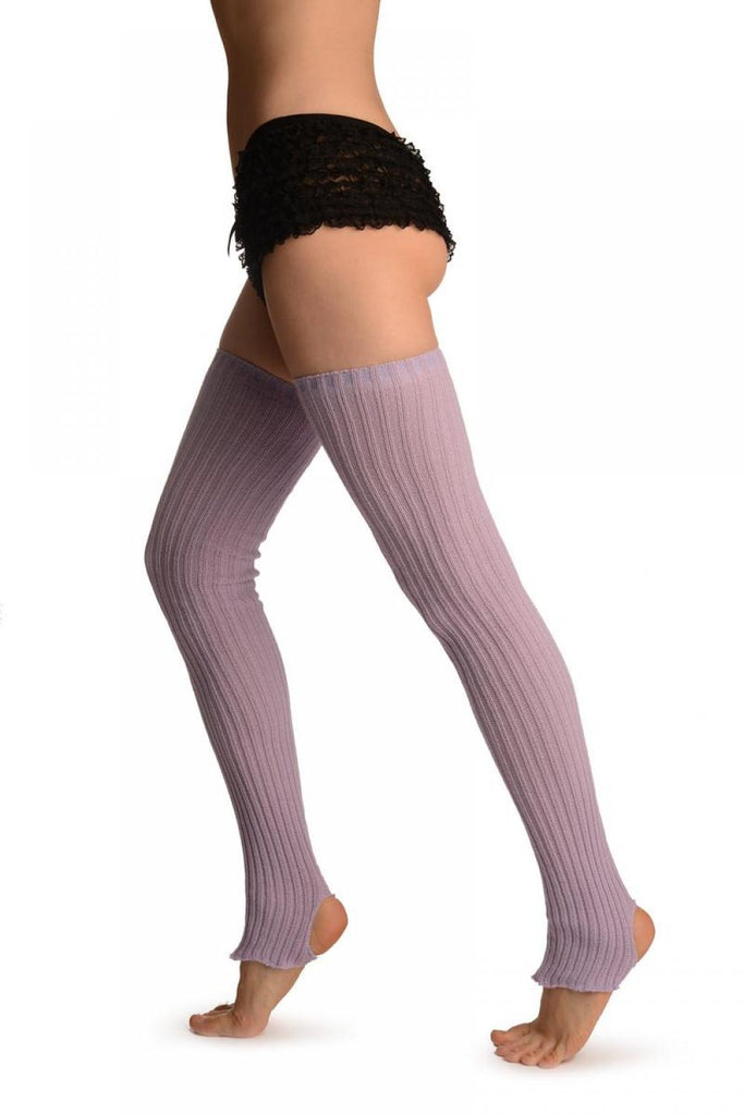 liss kiss Lilac Purple Stirrup Dance/Ballet Leg Warmers - Leg Warmers