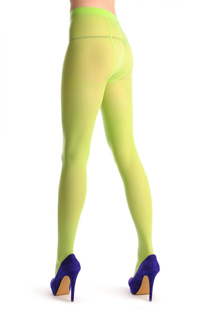 Liss Kiss Lime Green Plain Luxury Quality 40 Denier - Tights
