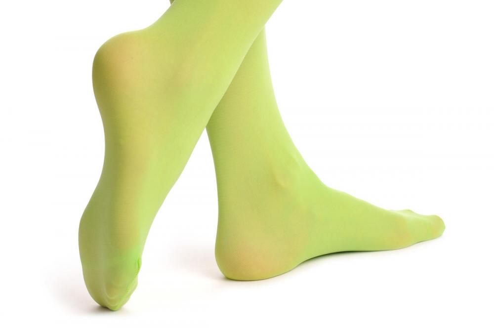Liss Kiss Lime Green Plain Luxury Quality 40 Denier - Tights