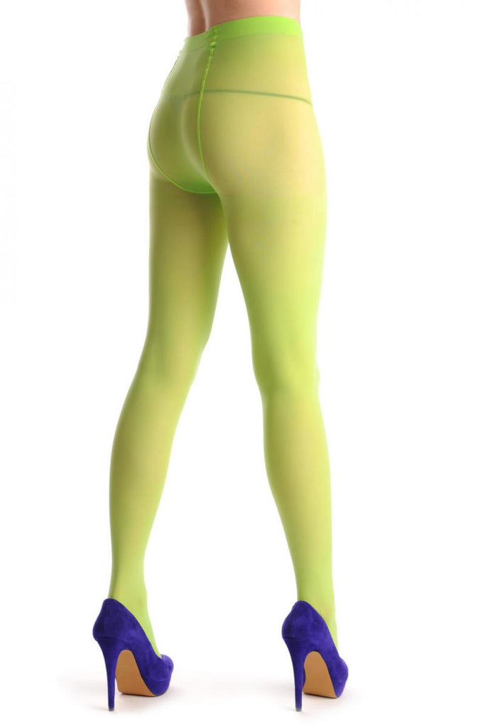 Liss Kiss Lime Green Plain Luxury Quality 40 Denier - Tights