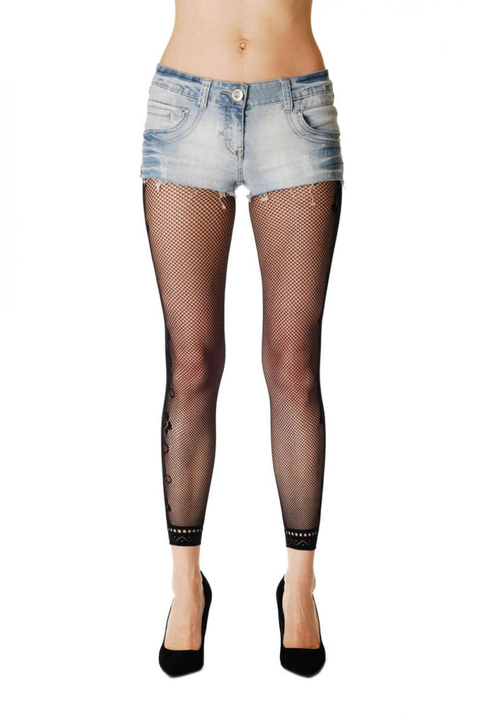 Liss Kiss Linked Roses On The Side Footless - Tights Footless