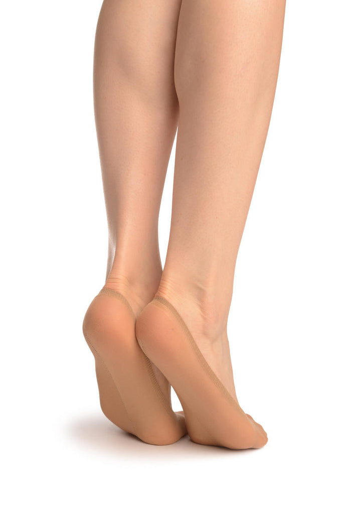 Liss Kiss 2 X Beige Footies 15 Den - Footsies Socks