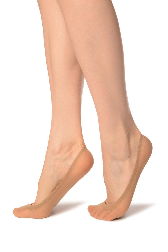 Liss Kiss 2 X Beige Footies 15 Den - Footsies Socks