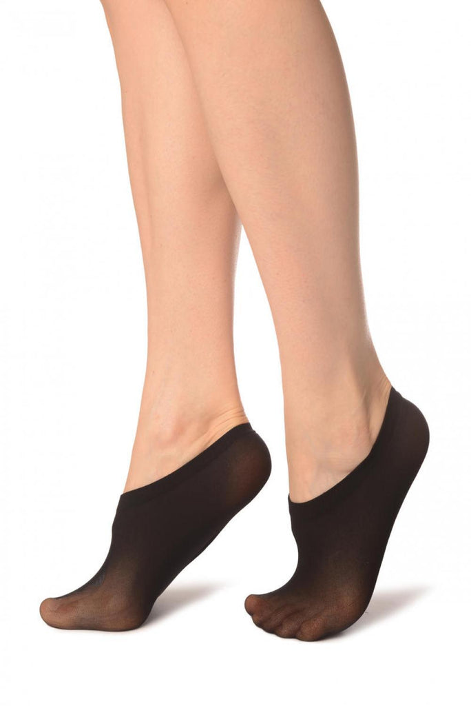 Liss Kiss 2 X Black Footies 15 Den - Footsies Socks