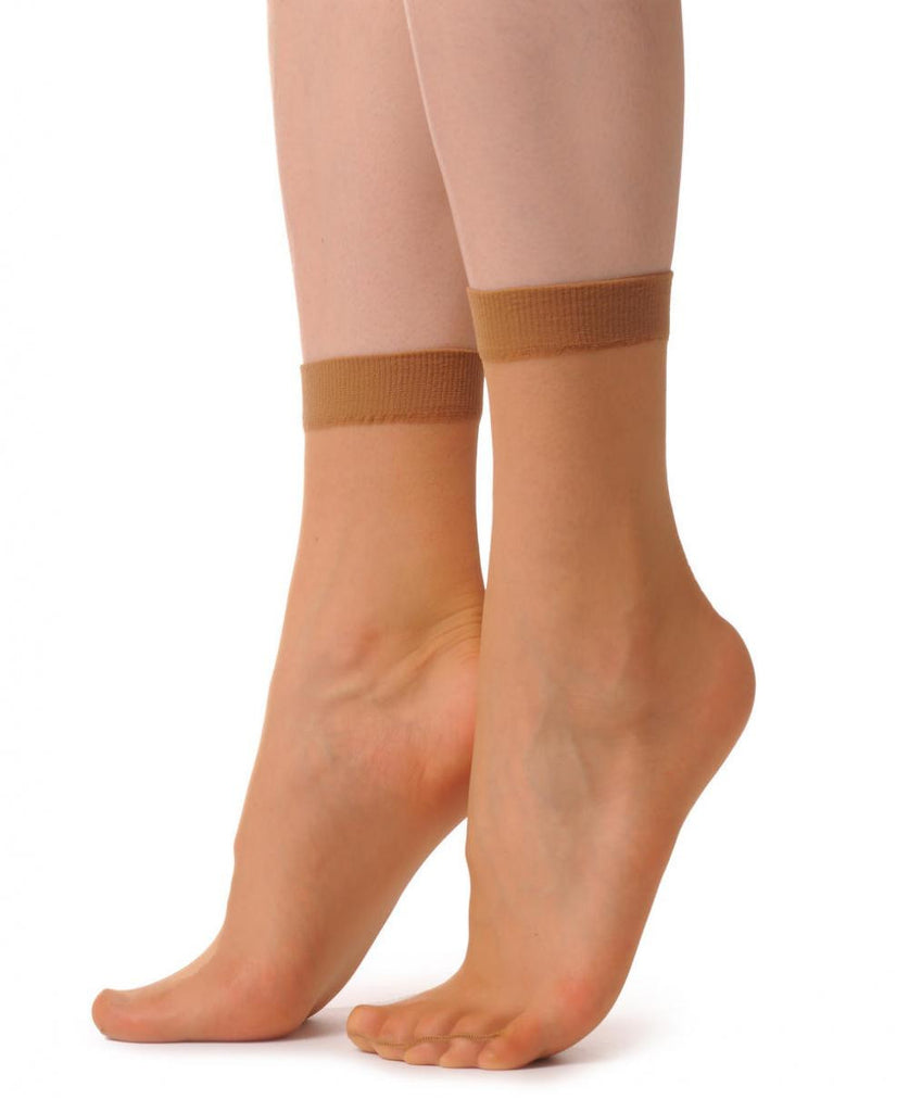 Liss Kiss 2 X Nude Socks Ankle High 15 Den - Socks