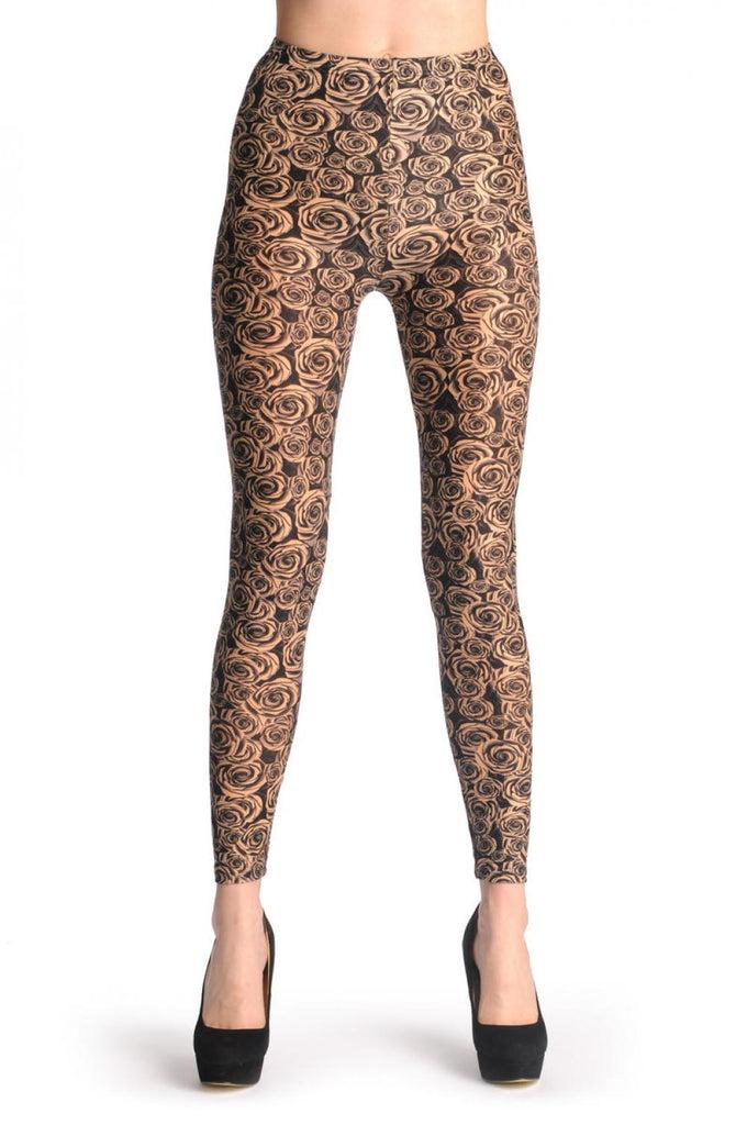 Liss Kiss 3D Roses On Nude - Leggings
