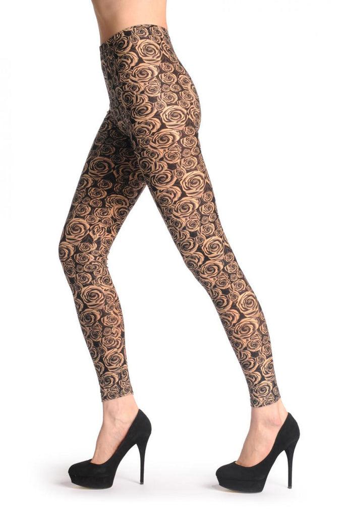 liss kiss 3D Roses On Nude - Leggings liss kiss 3D Roses On Nude - Leggings