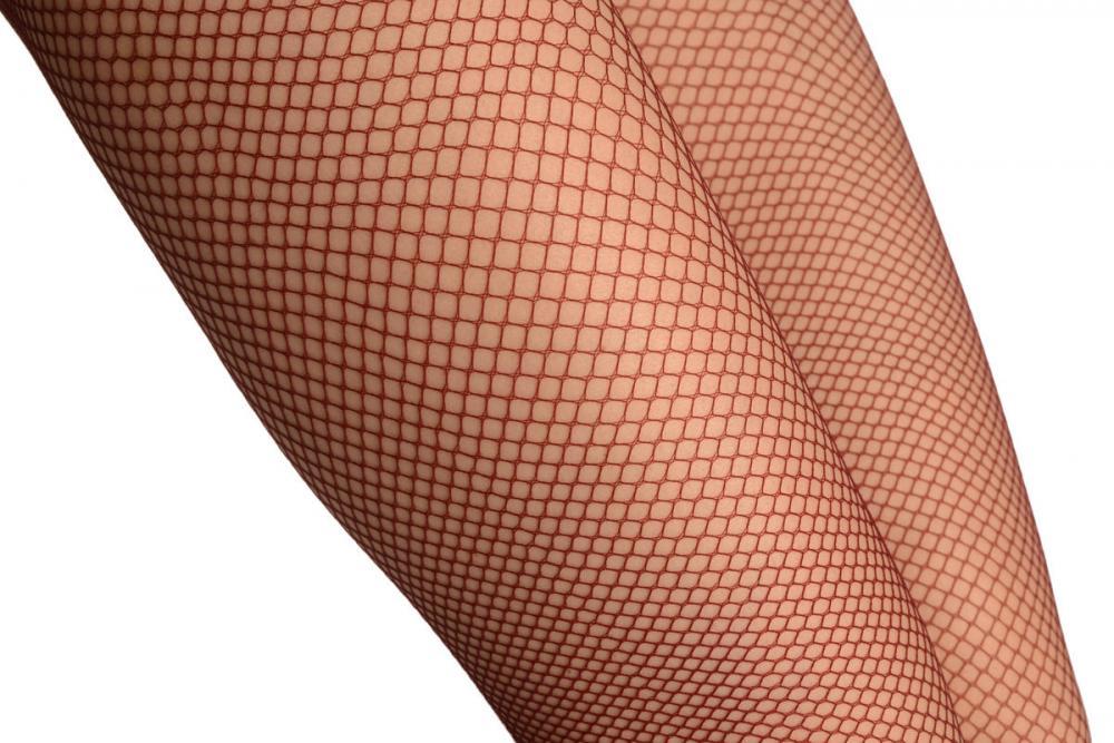 Liss Kiss Aubergine Purple Fine Fishnet - Tights