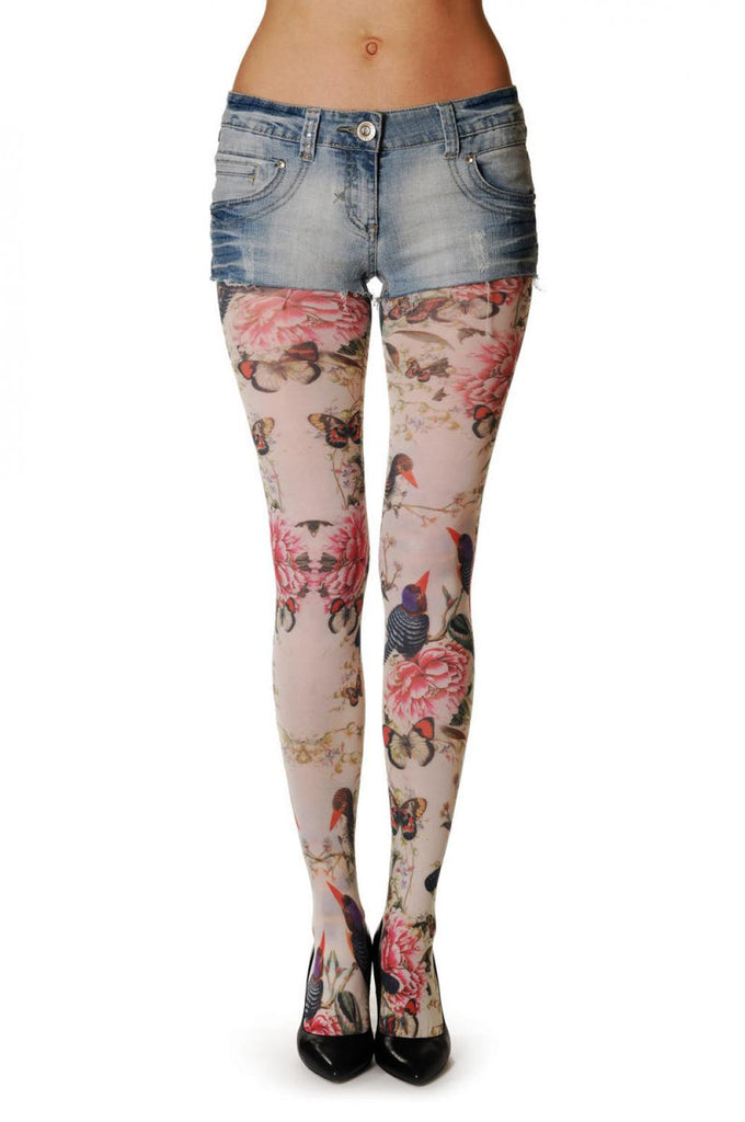 liss kiss Beautiful Tights With Birds - Tights