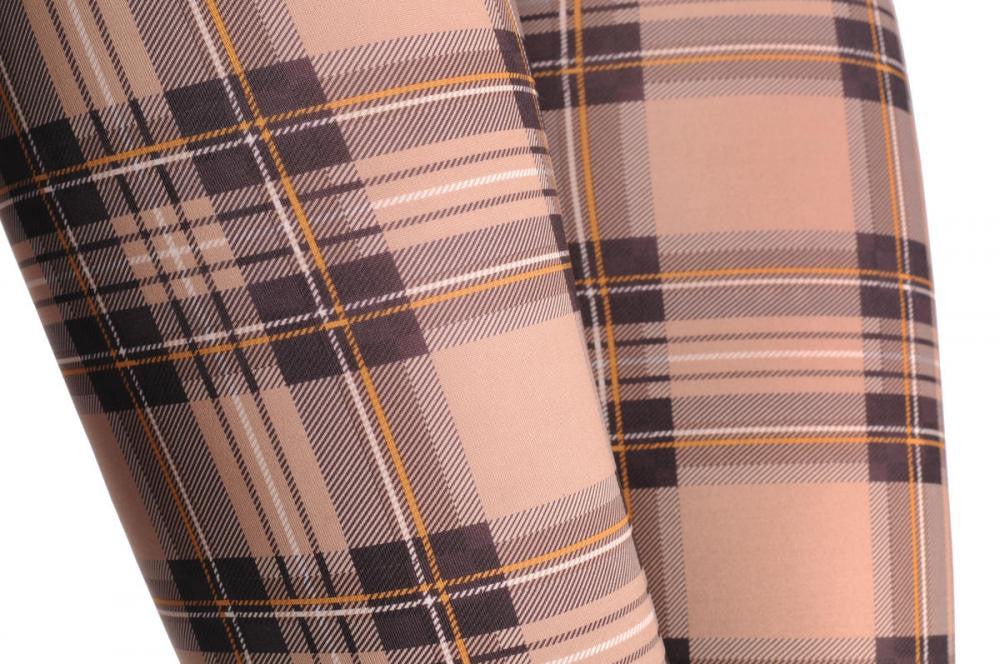 Liss Kiss Beige Checkered - Leggings