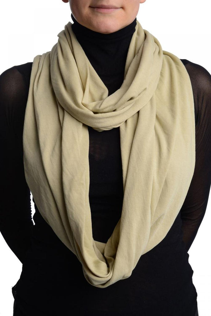 liss kiss Beige Sand Soft Cotton Snood Scarf - Snood
