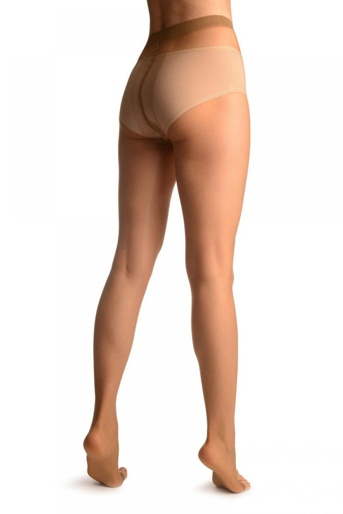 Liss Kiss Beige With Open Toe Tights - Tights