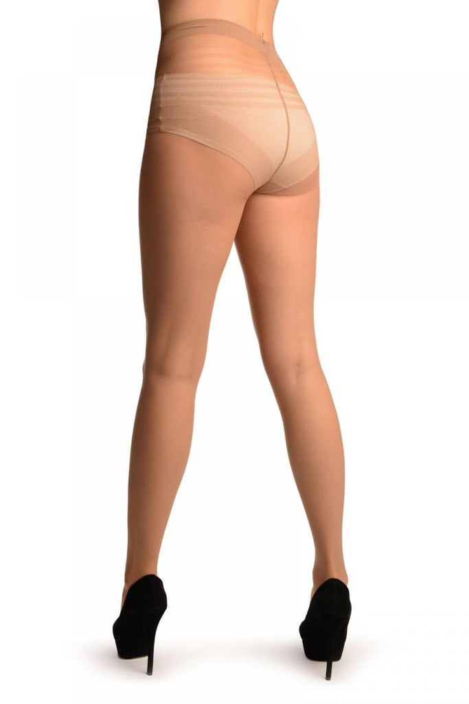 Liss Kiss Beige With Striped Top Tights - Tights