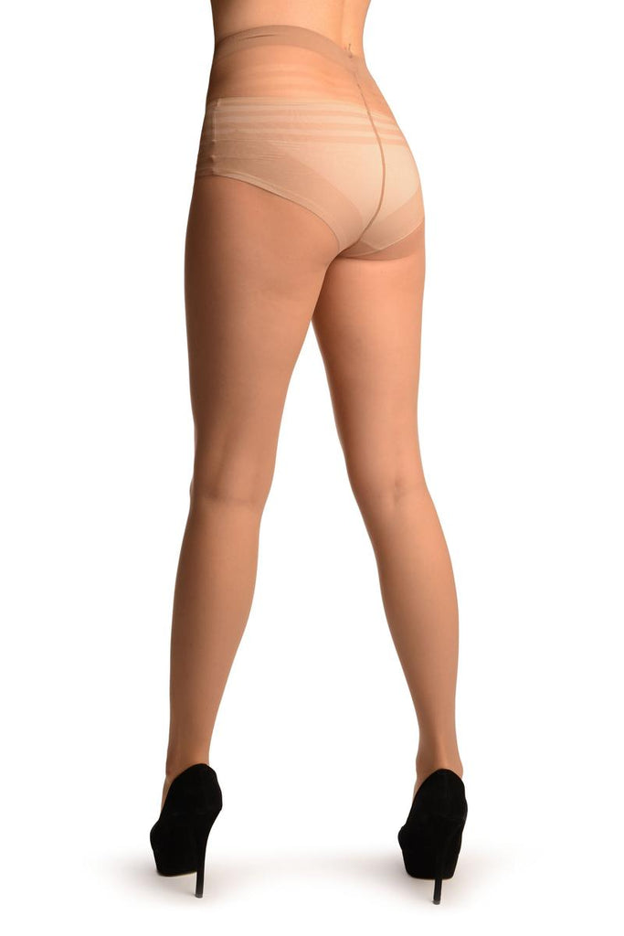 Liss Kiss Beige With Striped Top Tights - Tights