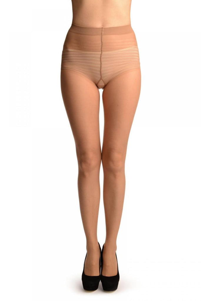 liss kiss Beige With Striped Top Tights - Tights