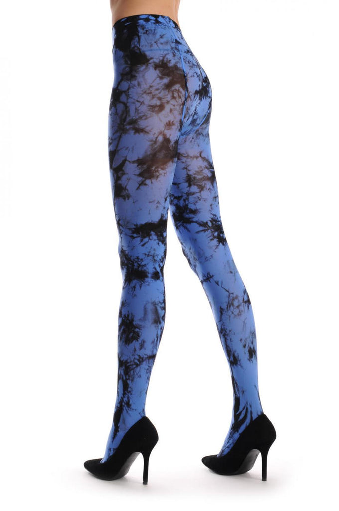 liss kiss Black & Blue Colour Splash (Tie Dye) - Tights