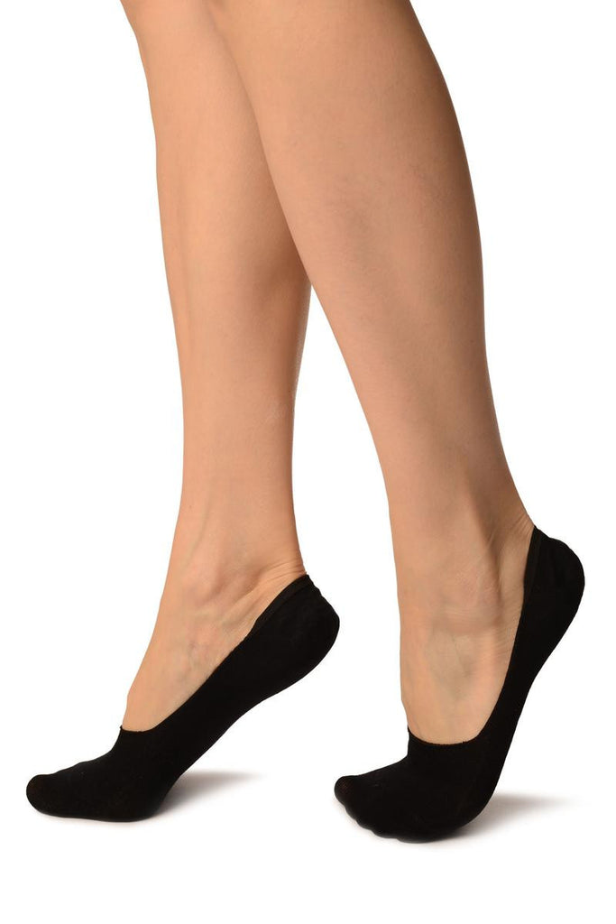 Liss Kiss Black Cotton Footsies - Footsies Socks