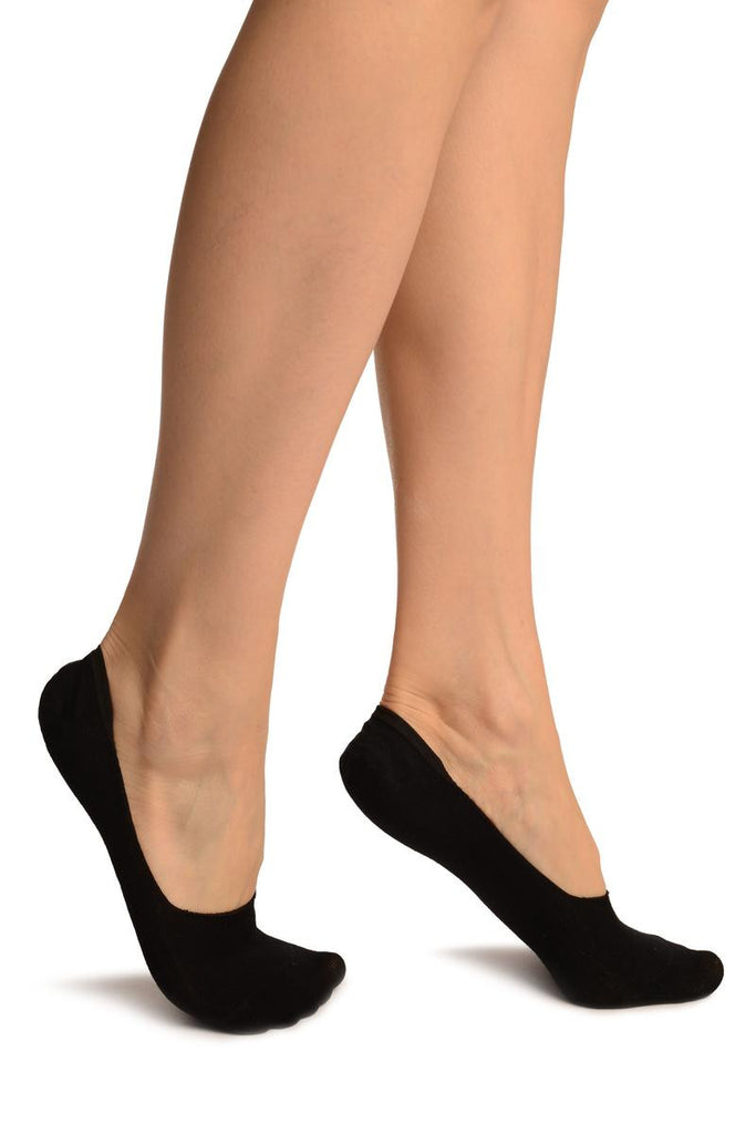 liss kiss Black Cotton Footsies - Footsies Socks