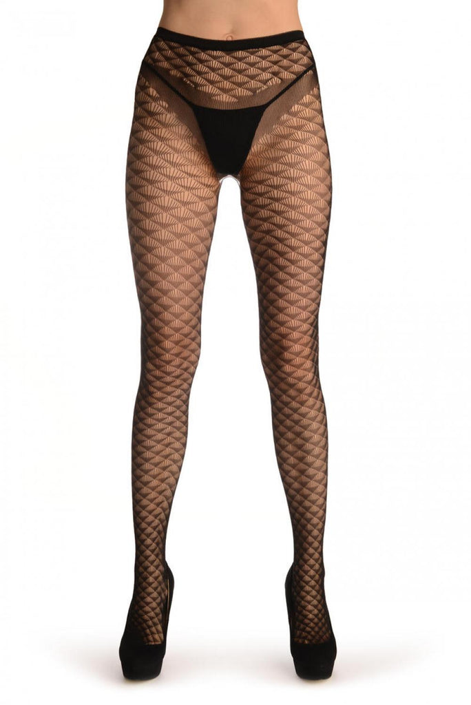 Liss Kiss Black Fish Scale - Tights