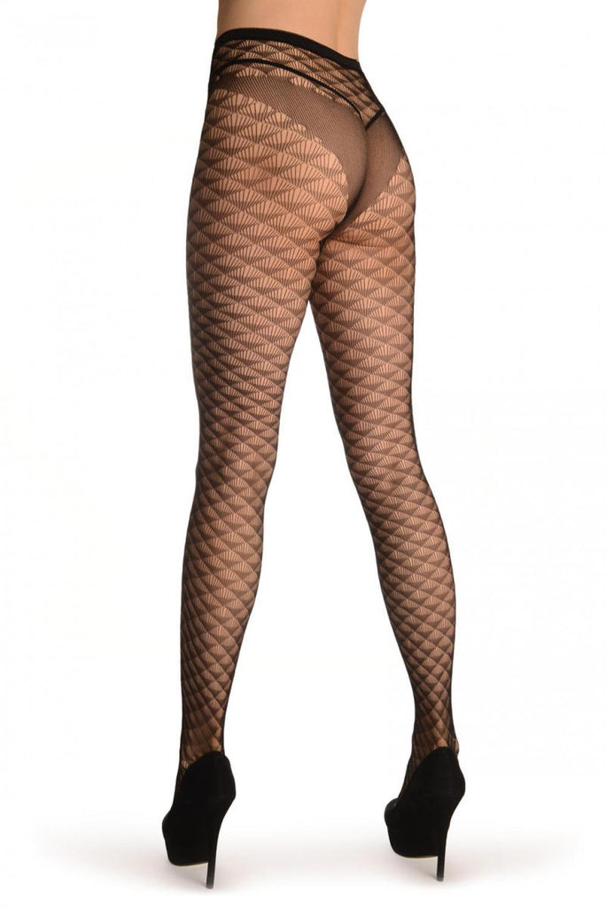 Liss Kiss Black Fish Scale - Tights