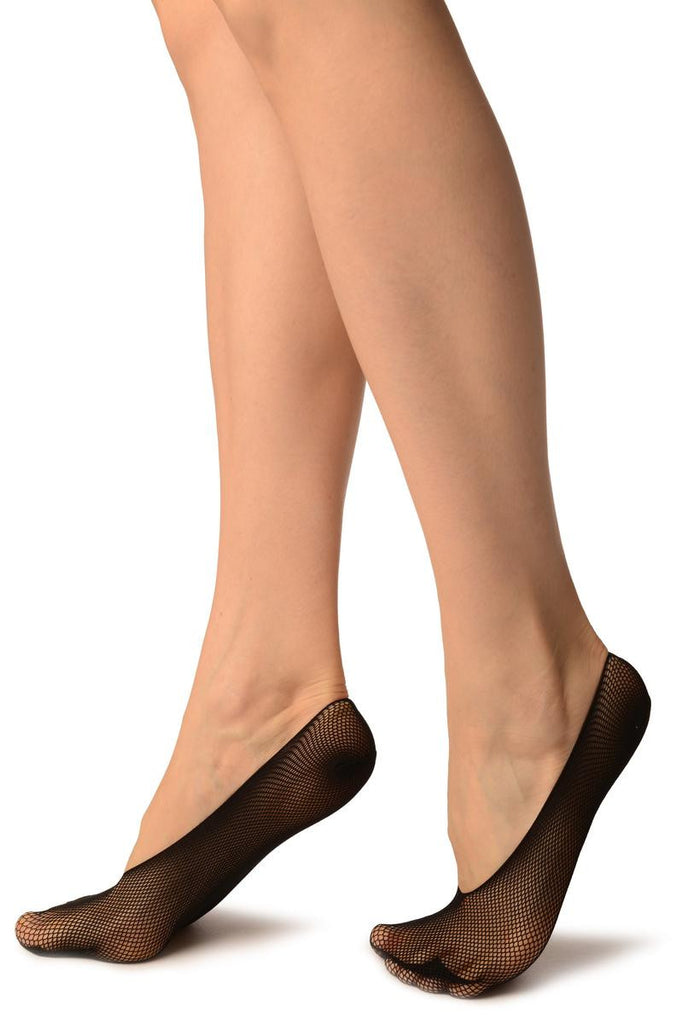Liss Kiss Black Fishnet Footies - Footsies Socks