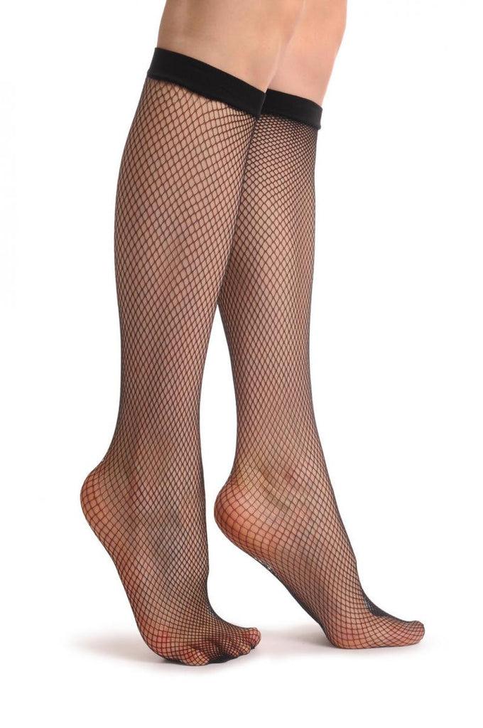 liss kiss Black Fishnet Knee High Socks - Socks liss kiss Black Fishnet Knee High Socks - Socks