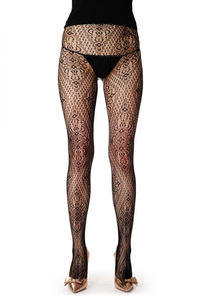 liss kiss Black Lace Rectangles - Tights