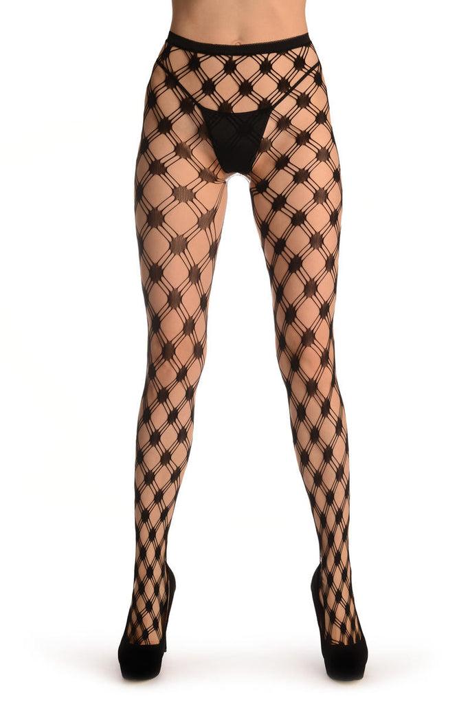 Liss Kiss Black Large Multi Crossing Net - Tights