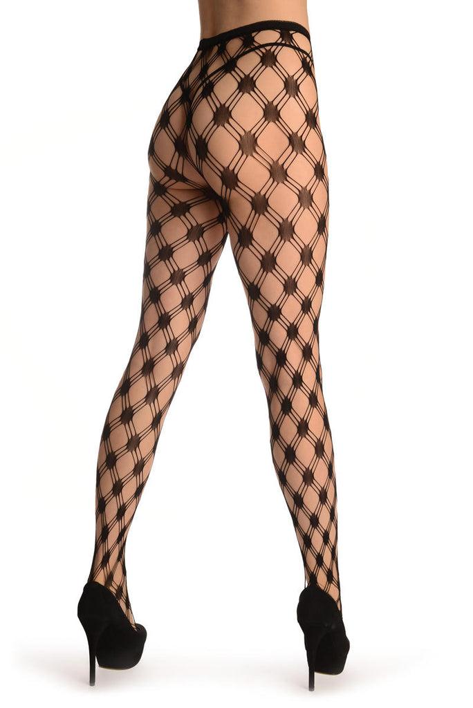 Liss Kiss Black Large Multi Crossing Net - Tights
