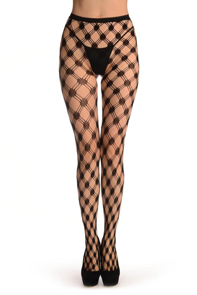 liss kiss Black Large Multi Crossing Net - Tights