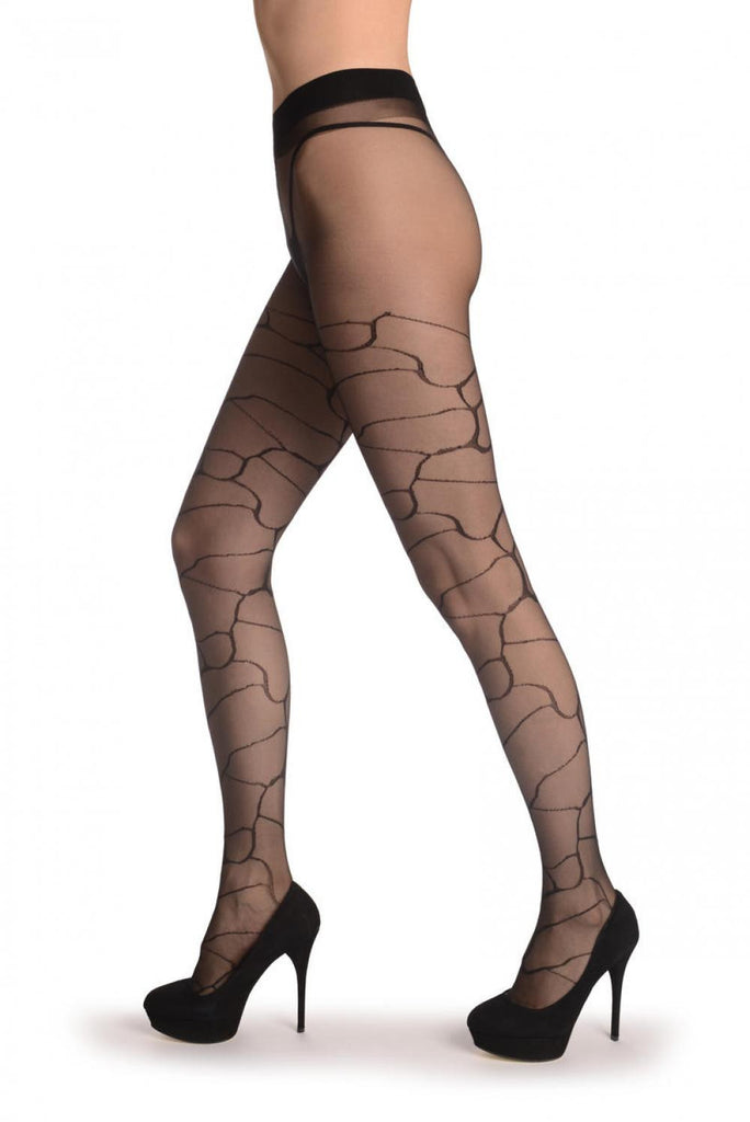 Liss Kiss Black Marble 20 Den - Tights