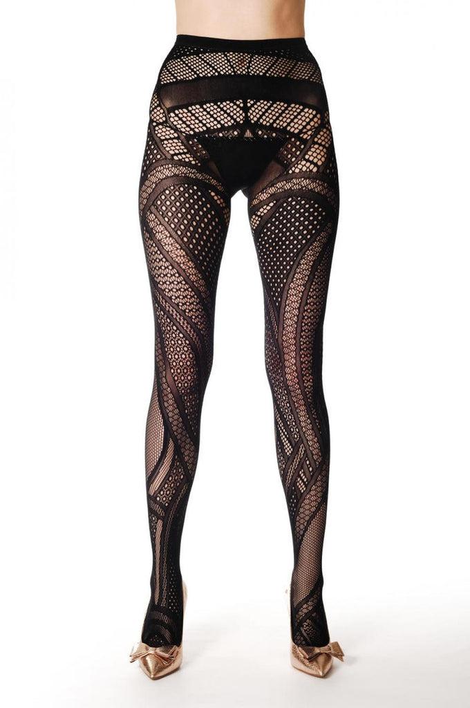 Liss Kiss Black Maze - Tights