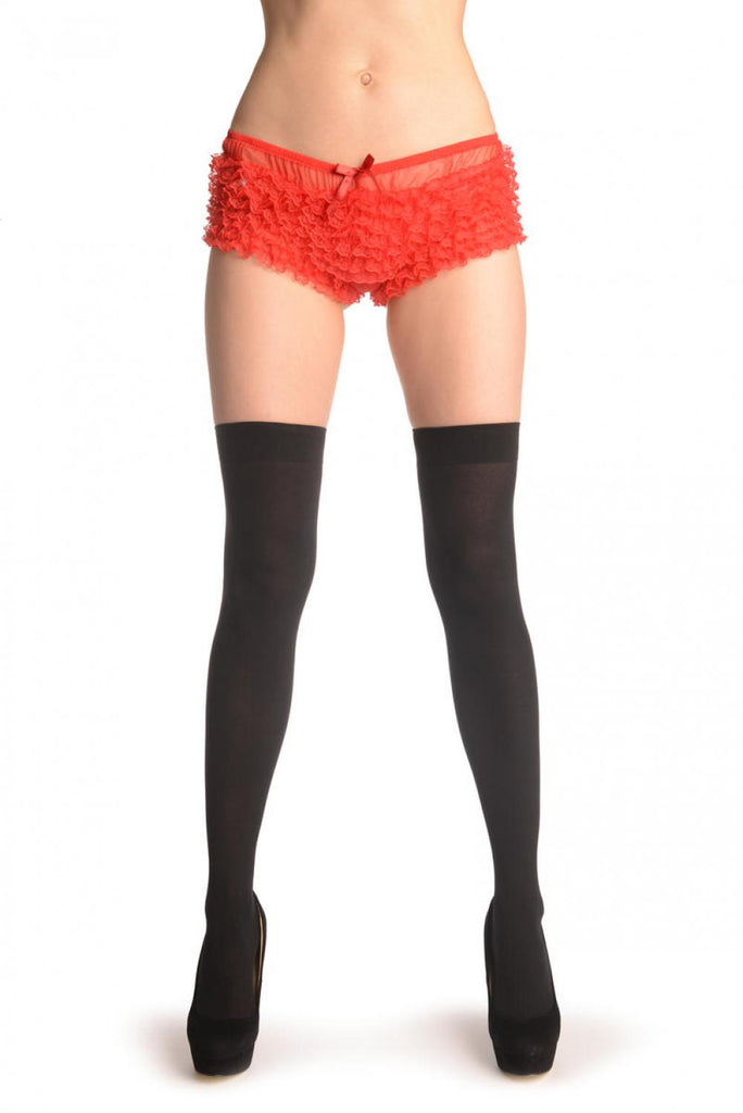 Liss Kiss Black Plain Opaque 40 Den - Hold Ups