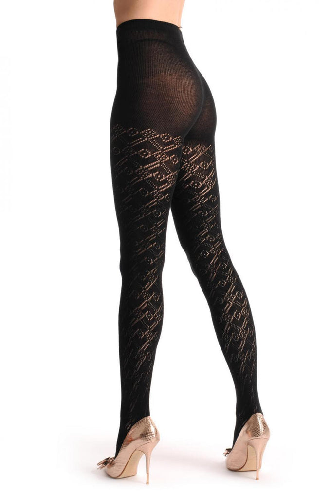 liss kiss Black Rombs Lace Cashmere 200 Den - Tights