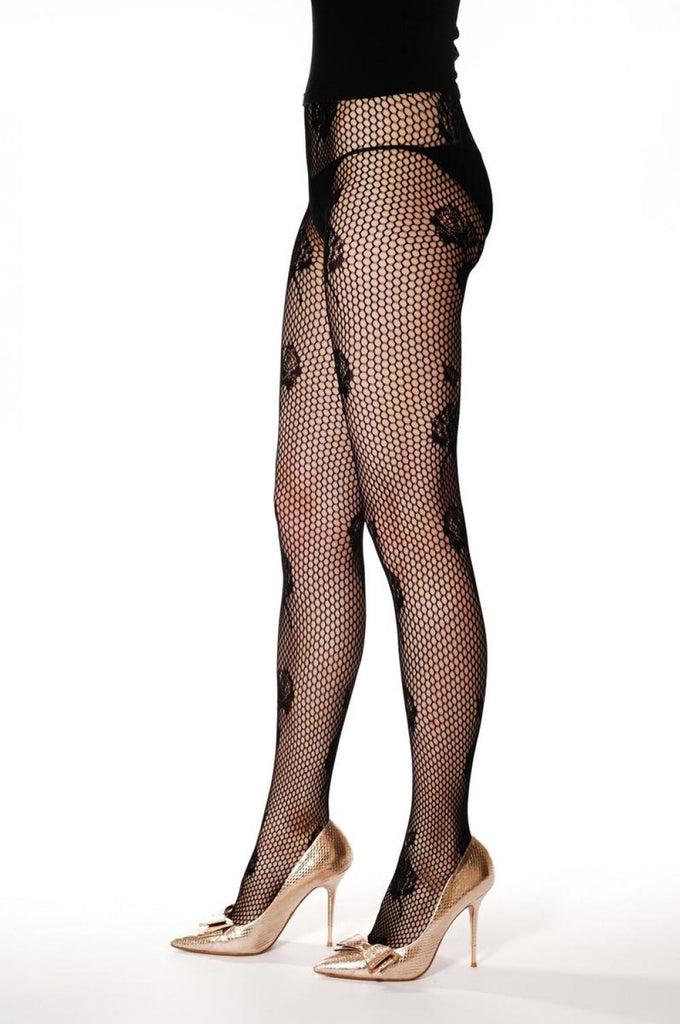 Liss Kiss Black Roses - Tights
