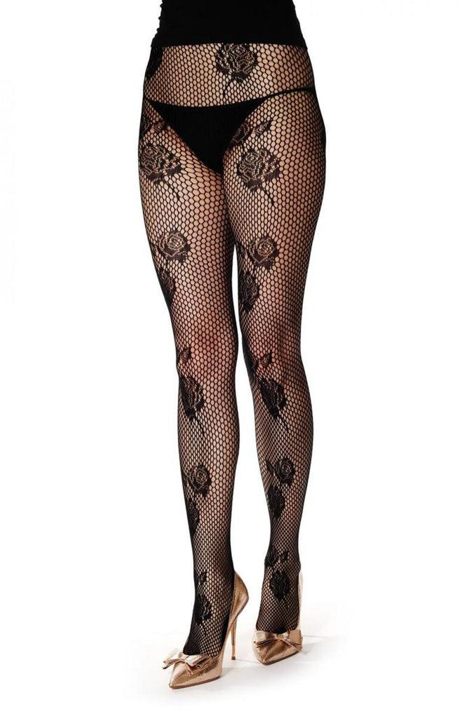 Liss Kiss Black Roses - Tights