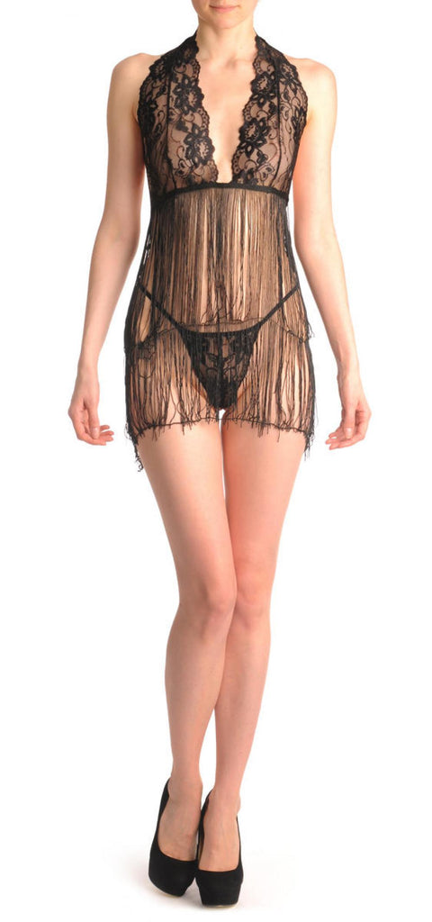 liss kiss Black Sexy Tassels - Babydoll