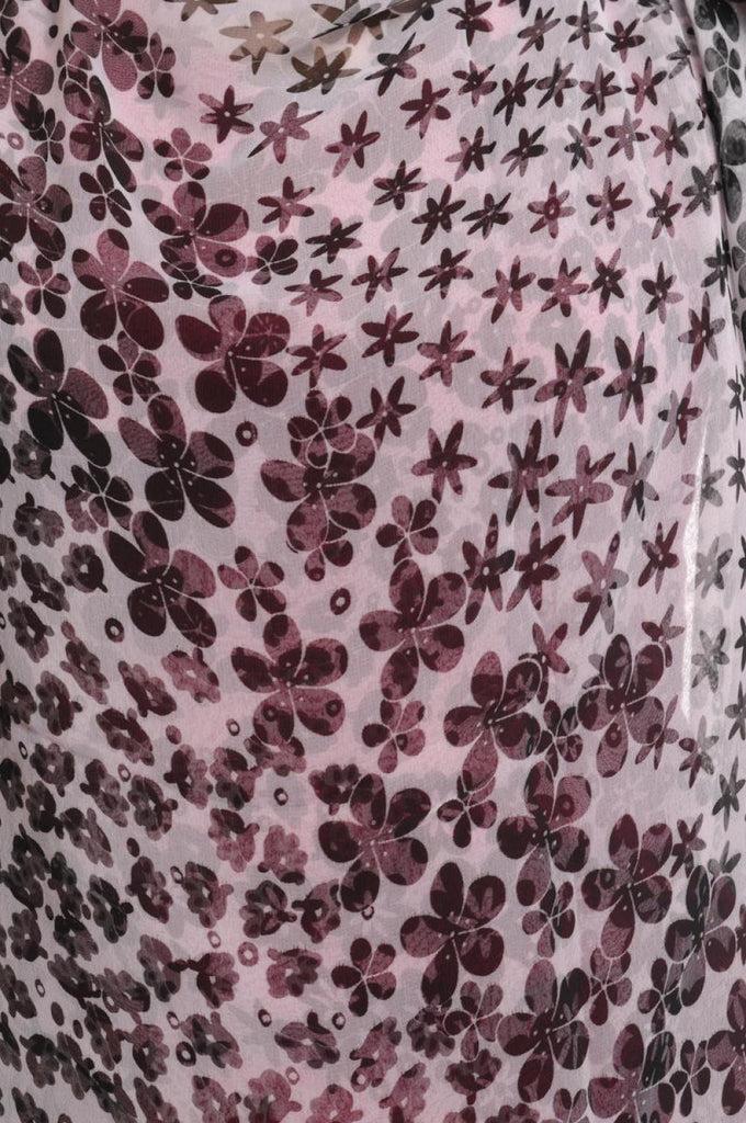 Liss Kiss Black Small Flowers On White - Scarf