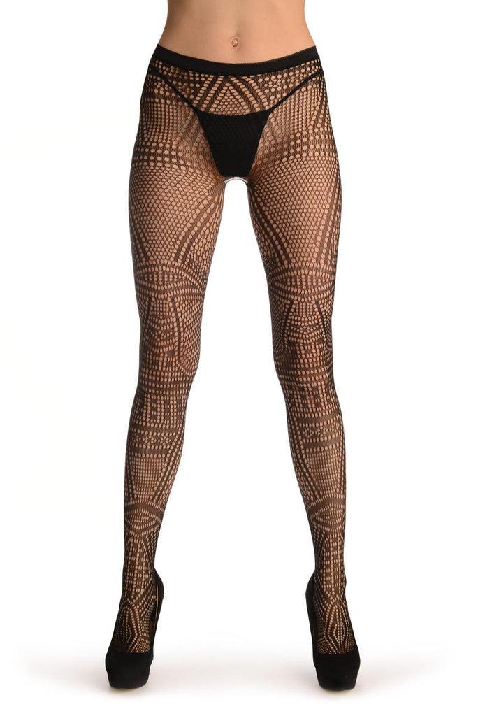 Liss Kiss Black Space Lace Mix - Tights