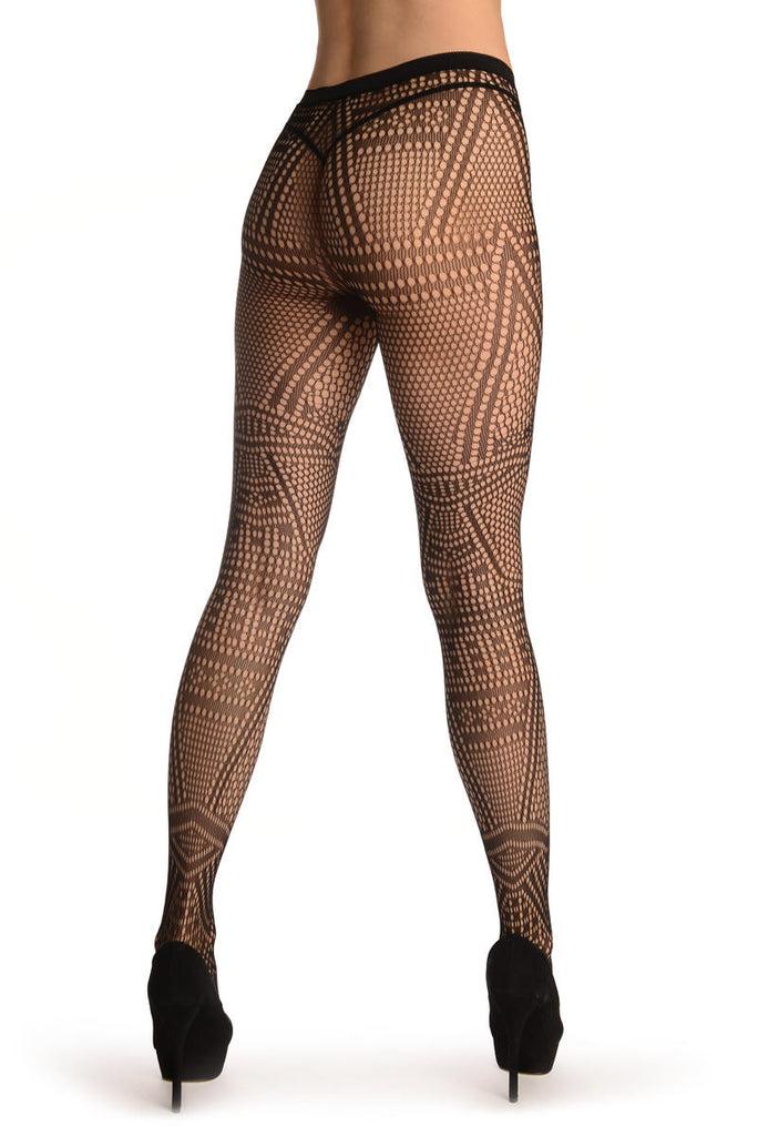 Liss Kiss Black Space Lace Mix - Tights