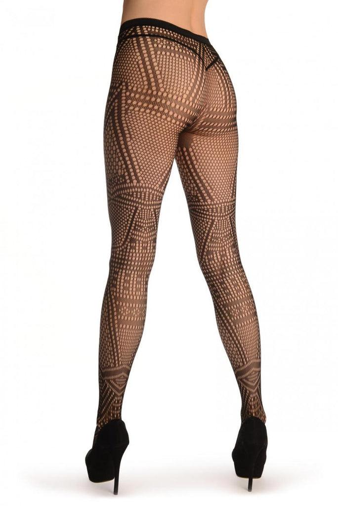 Liss Kiss Black Space Lace Mix - Tights
