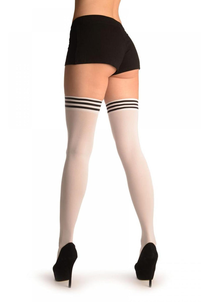 Liss Kiss Black Stripes On White (Referee) - Hold Ups